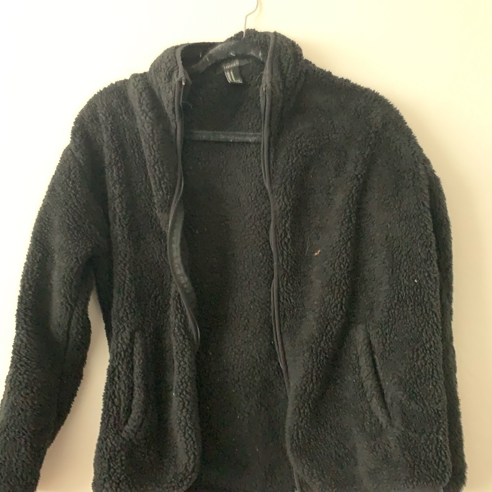 Fuzzy black jacket
